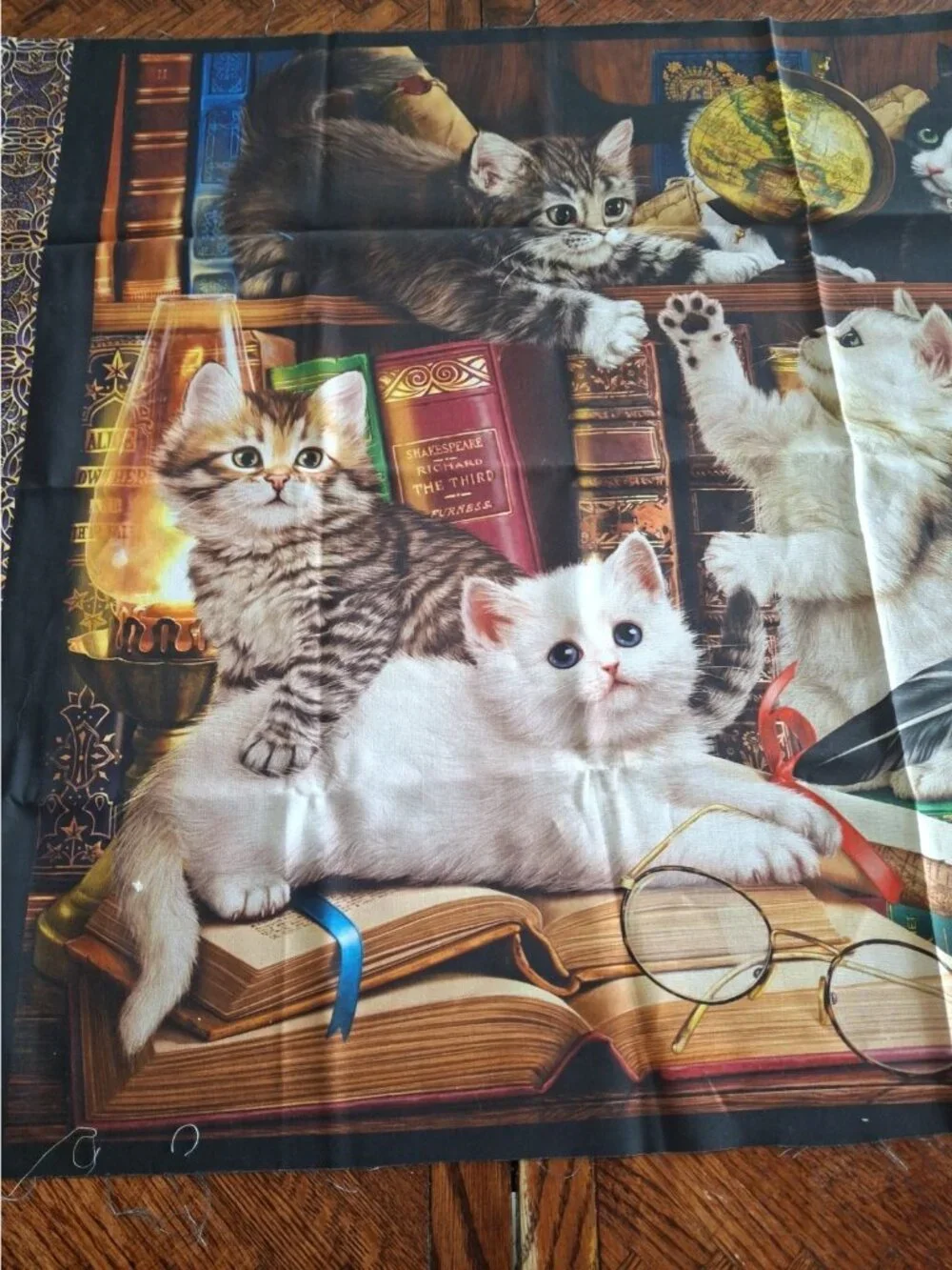 Cat Library Fabric 24